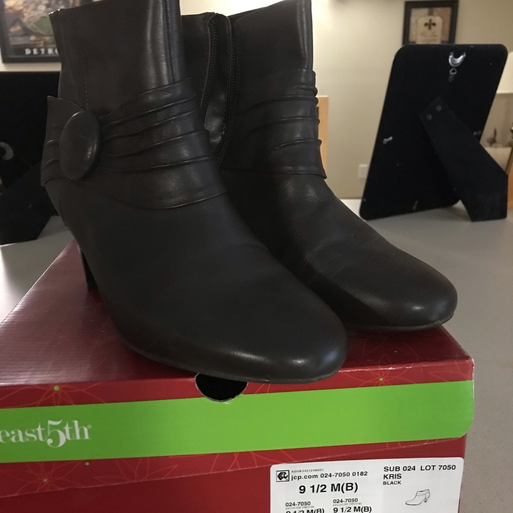 Brown ankle booties